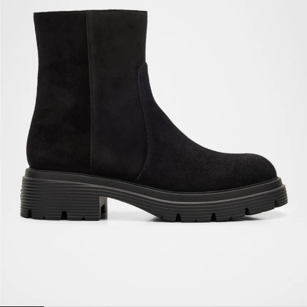 Stuart Weitzman Hudson lite Suede zip Ankle Boots